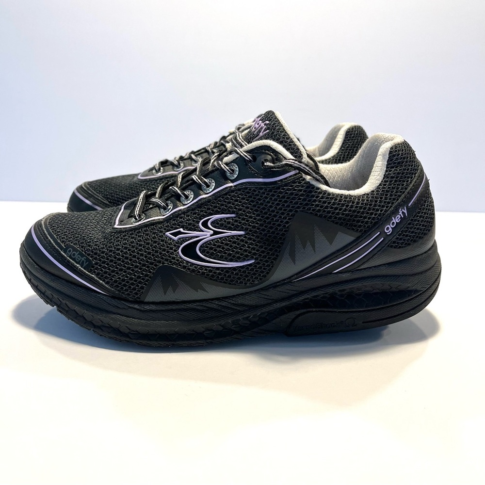 Gdefy Gravity Defeyer Mighty Walk Shoes Sneakers Women’s Size 9 Black Purple